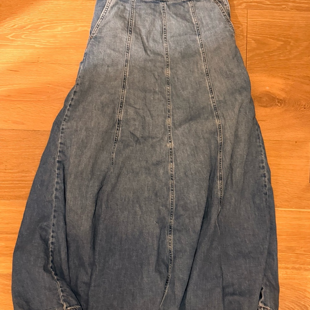 We The Free Light Blue Denim Maxi